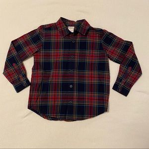 Hanna Andersson plaid button down shirt, 100cm